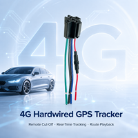 Rastreador GPS 4G con Cable para Vehículos, Entrada de Voltaje Amplio, Función de Monitoreo por Voz, Detección ACC, Equipo de Posicionamiento de Flotas