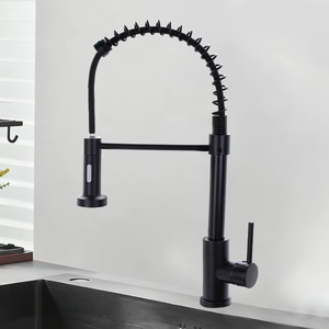 Nuovo <span class=keywords><strong>Rubinetto</strong></span> da Cucina in Plastica 2025, Miscelatore Dorato <span class=keywords><strong>con</strong></span> <span class=keywords><strong>Doccetta</strong></span> Estraibile a Leva Singola a Molla - Product Image 1