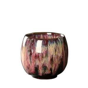Tasse à thé Kung Fu personnalisée avec logo, faite à la main en poterie, mug de maître en céramique colorée de forme ronde pour café et thé - Product Image 3