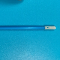 742 Écouvillon de salle blanche à manche bleu, sans peluches, pour le nettoyage de précision, avec embout en mousse, pour le nettoyage industriel