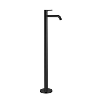 Ensemble de robinets de baignoire autoportants en laiton d'usine Kaiping Remplisseur de baignoire sur pied noir mat pour lavabo