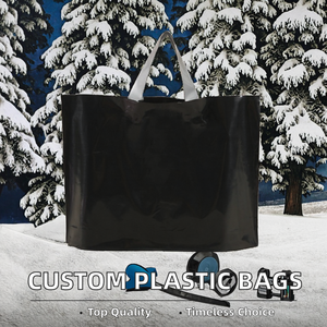 Recyclable Bottom Gusset Plastic Shopping Hand Length Handle Material Custom Logo Printing for Clothes Promotion Wholesales - Product Image 2