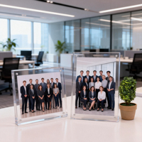 Cadre photo en acrylique PMMA de haute qualité personnalisé, relié par un aimant, taille A5, présentoir