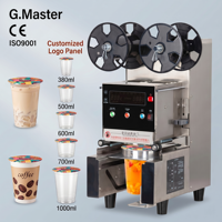 Machine à sceller automatique 110V à économie d'énergie pour cartons et gobelets, scelleuse électrique pour thé Boba, idéale pour les magasins de boissons - Stock USA