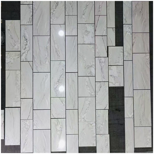 Carreaux <span class=keywords><strong>de</strong></span> quartzite blanc Mont Blanc exotique brésilien poli et taillé sur mesure pour salon, cuisine, hôtels, sols et murs <span class=keywords><strong>de</strong></span> bâtiments - Product Image 3