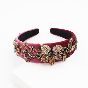 CLARMER INS Hair Accessories <strong>Ladies</strong> Hairband Baroque Luxury Flower Jewelled Crystal Embellished <strong>Headband</strong> for Women - Product Image 2