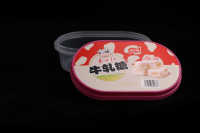 Boîte de rangement ovale transparente en PP avec couvercle, conteneur en plastique recyclable, conception étanche pour le stockage des aliments, l'organisation de la maison, l'emballage
