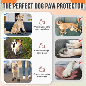 2025 4PCS Botas para perros Protector de pata Botas transpirables para perros Impermeable Dual Ajustable Lavable Antideslizante Zapatos para perros para caminar - Product Image 6
