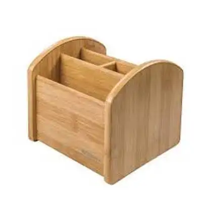 Porte-stylo en bois naturel, support de bureau en bois de bambou, Logo personnalisé, fournitures de papeterie, bureau, maison, école