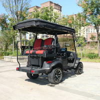 7.5KW AC Motorlu Elektrikli Golf Arabası Özel Yapım 6 Kişilik Lityum Araba Yüksek Torklu Dayanıklı Korozyona Dirençli Alüminyum Gövdeli Buggy