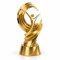 Trophée doré en forme de toque de diplômé, plaque de récompense en zinc écologique finition or brossé, cadeaux de bienvenue
