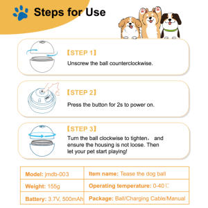 Juguetes Eléctricos <span class=keywords><strong>para</strong></span> Mascotas, Diseño Ovalado Ecológico, Resistentes a Mordeduras, Duraderos, Impermeables, de E-TPU, <span class=keywords><strong>para</strong></span> Varias Razas de Perros - Product Image 6