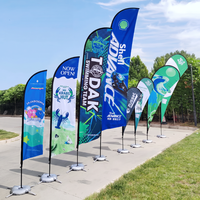 Drapeaux publicitaires personnalisés Admax, bannières à plumes, sublimation par transfert thermique, promotion, événements, drapeaux de plage, bannières volantes