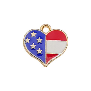 1 giorno dell'indipendenza americana bandiera ciondolo fai da te orecchini pentagramma croce lega goccia <span class=keywords><strong>olio</strong></span> - Product Image 6