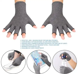 ถุงมือสำหรับผู้หญิงถุง<span class=keywords><strong>มือ</strong></span>ข้ออักเสบข้อ<span class=keywords><strong>มือ</strong></span>สำหรับกายภาพบำบัดป้องกันการลื่นและกายภาพบำบัดสีเบจ - Product Image 5