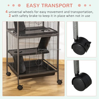 Cage carrée tubulaire de luxe pour animaux de compagnie de 20 "x 20" avec roulettes pour relocalisation