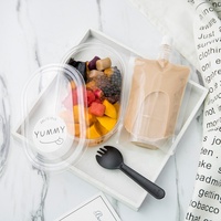 Vente en gros de boîtes à gâteaux miniatures jetables personnalisées pour mousse, pudding, en PET recyclable, transparentes, épaisseur 1 mm