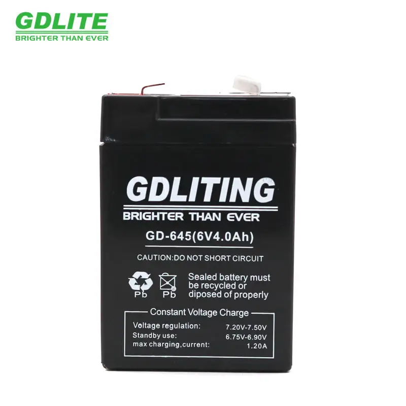 Factory Direct 6v 4.5ah Sealed Lead Acid Battery GD645 Rechargeable Solar Energy Storage Battery