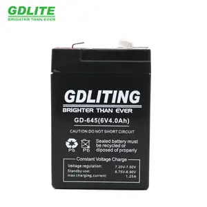 Nhà máy trực tiếp 6V 4.5Ah kín chì axit Pin gd645 sạc năng lượng mặt trời lưu trữ năng lượng pin