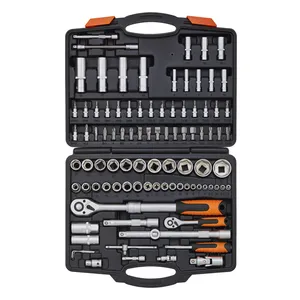 GTYPRO 94PCS Socket Set Wrench Tool Set household repairing case hand tool set kit hardware tools box manufacture wholesale