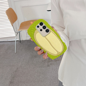 Frische Tropische Frucht Durian Stachelige Schale Handyhülle für iPhone 18 17 <span class=keywords><strong>Pro</strong></span> Max 16 15 14 13 Lustige Cartoon Weiche Silikon Schutzhülle - Product Image 5