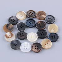 Boutons en résine personnalisés en stock du fabricant, imitation corne, écaille de tortue, pour costume, veste, chemise, couture