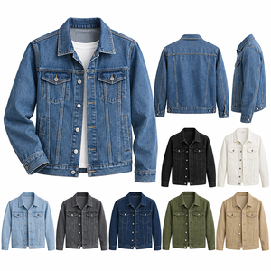 Custom Blue Black Winter Stand Collar <b>Denim</b> <b>Jacket</b> Factory Wholesale Distressed Premium Cotton <b>Denim</b> Outerwear Supplier - Product Image 5