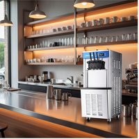 Nouvelle machine à crème glacée molle industrielle, machine à 3 saveurs, machine à gelato, machine à crème glacée dure, mini machine à crème glacée