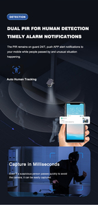 Sécurité extérieure solaire CCTV 8.0MP Zoom 4G caméra à double objectif 180 degrés PTZ alarme liée avec connexion réseau WiFi/IP - Product Image 6