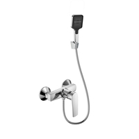 Nouvelle conception Robinet de salle de bain en laiton brossé doré à fonction unique, mitigeur de baignoire, ensemble de douche pour salle de bain