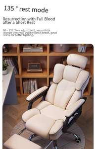 Black Home Office Lunch Break Silla Reclinable Masaje Boss Swivel Lift Chair Computadoras y <span class=keywords><strong>Asiento</strong></span> De Oficina - Product Image 6