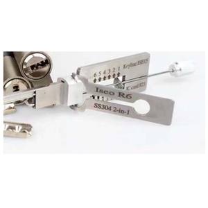 Nueva llegada SS304 2-IN-1 2 en 1 ISEO R6 Civil House Lock Opener Lock Pick Set Herramientas de cerrajería - Product Image 2