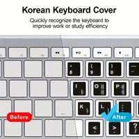 Autocollants pour clavier noir, autocollants de remplacement pour clavier d'ordinateur, autocollants universels pour clavier coréen russe anglais arabe
