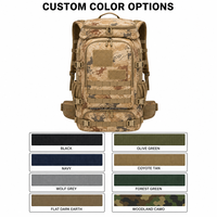 Sac à dos tactique personnalisé pour la chasse en plein air, système MOLLE, multi-compartiments, compartiment pour ordinateur portable, hydratation, durable, camping, voyage