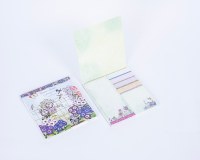 Blocs-notes adhésifs personnalisés, mémos en feuilles mobiles, couleur et logo personnalisables, forme découpée, fournitures de bureau, sans aimant