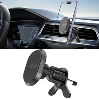 Support de téléphone magnétique flexible et réglable pour voiture, fixation sur grille d'aération ou tableau de bord, compatible universel - Vente Flash