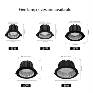<span class=keywords><strong>Downlight</strong></span> Empotrable de Aluminio, Espectro Completo, Ultrabrillante, Antideslumbrante, Ángulo de Haz de 60°, Ideal para Iluminación Comercial a Gran Escala - Product Image 4