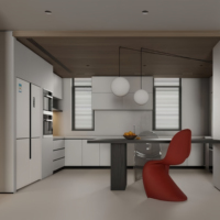 Système d'armoires de cuisine modulaires de luxe modernes en acier inoxydable, design étanche, armoires de cuisine intégrées modernes