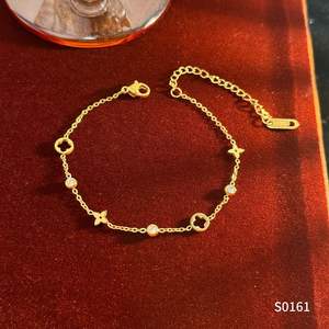 SL250 Venta caliente oro Real galvanizado pulsera de acero inoxidable encanto forma de corazón moda presbicia CD pulsera personalizada - Product Image 4