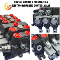 Vanne hydraulique sectionnelle DCV140 140L-Min à 3 bobines, commande électrique pneumatique avec levier manuel pour grue mobile