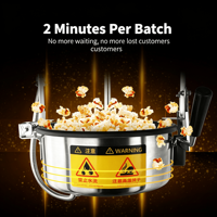Machine à Popcorn Commerciale Électrique en Acier Inoxydable Grande Capacité pour Cinéma et Concession
