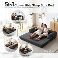 Großhandel Modernes Konvertierbares Modulares Stoffsofa Bett Sektionaleinheiten Reiner Schaumstoff Komprimiert Rollverpackt Wohnzimmer Hotel