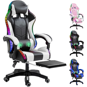 2026 NEUER LED Europäisches Design Leder Büro-Computerstuhl Verstellbare Armlehne Schwenkbarer Relaxsessel mit RGB Gaming-Stuhl - Product Image 1