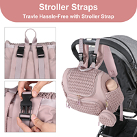 Vente en gros de sacs à couches de voyage de grande capacité personnalisés pour bébés stockage à glissière pour bébés maman disponible pour rose noir caractéristiques lettre