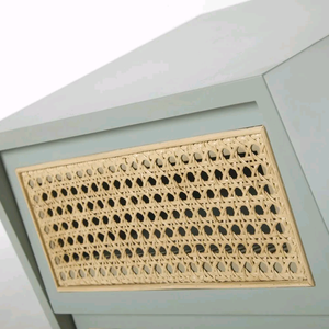 أثاث غرفة نوم منزلي ، سرير راتان مع درجين - Product Image 3