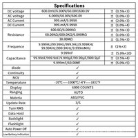 ZOYI ZT-S6 + Multimeter listrik Digital, alat perbaikan kapasitor identifikasi otomatis portabel LCD presisi tinggi untuk kecil