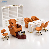 Fauteuil de pédicure électrique de luxe pour salon commercial, avec massage et bassin pour les pieds