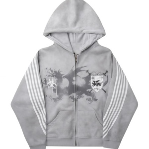 ODM Broderie Essentiels Hiver Vêtements d'hiver lourds à capuche pour hommes Pulls Fabricant de vêtements personnalisés - Product Image 5