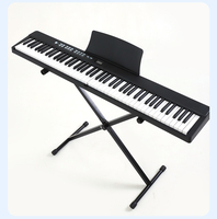 Factory 88-Key Portable Foldable Digital MIDI Keyboard Rechargeable Battery Lightweight Design Solid Wood Soundboard Piano