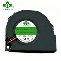 Poweryear 5010 Yüksek Hızlı Fırçasız 50mm Turbo Blower Fan DC 12V Radyal 50x50x10mm Santrifüj Fan